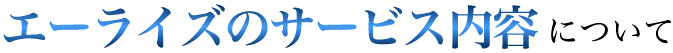 エーライズのサービス内容について